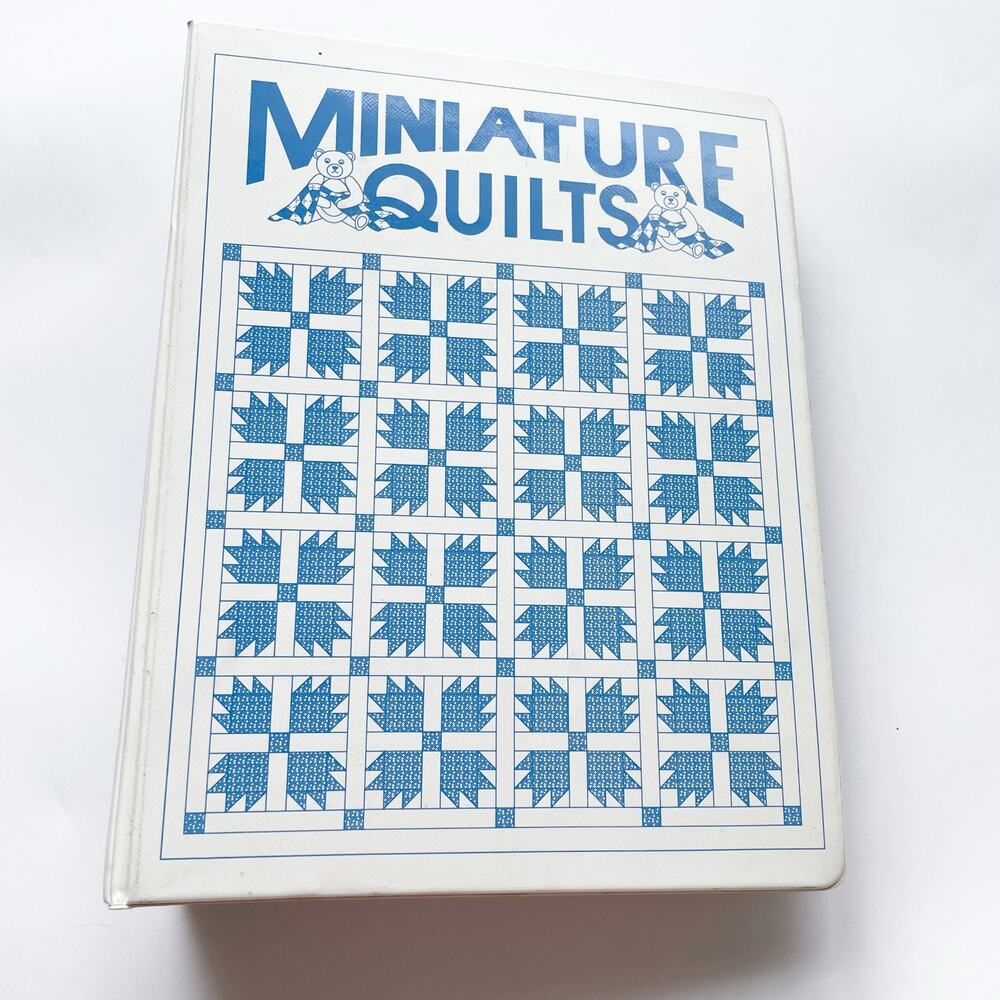 Vintage Miniature Quilts Magazine Lot of 14 Plus Binder 1997-99 Issues 27-40